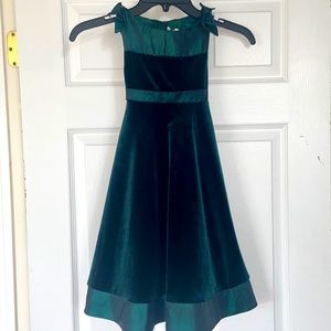 Size 5 Hunter green velour dress